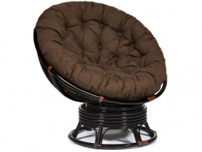 Кресло-качалка Papasan w 23/01 B с подушкой Antique brown, ткань Коричневый в Нижних Сергах - nizhnie-sergi.магазин96.com | фото