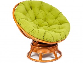 Кресло-качалка Papasan w 23/01 B с подушкой Cognac, флок Олива в Нижних Сергах - nizhnie-sergi.магазин96.com | фото