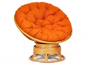 Кресло-качалка Papasan w 23/01 B с подушкой Honey, ткань Оранжевый в Нижних Сергах - nizhnie-sergi.магазин96.com | фото