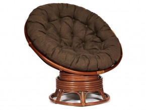 Кресло-качалка Papasan w 23/01 B с подушкой Pecan, ткань Коричневый в Нижних Сергах - nizhnie-sergi.магазин96.com | фото