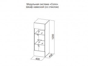 Шкаф навесной (со стеклом) в Нижних Сергах - nizhnie-sergi.магазин96.com | фото