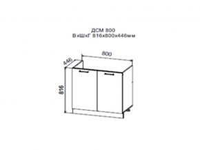 Шкаф нижний ДСМ800 под мойку в Нижних Сергах - nizhnie-sergi.магазин96.com | фото